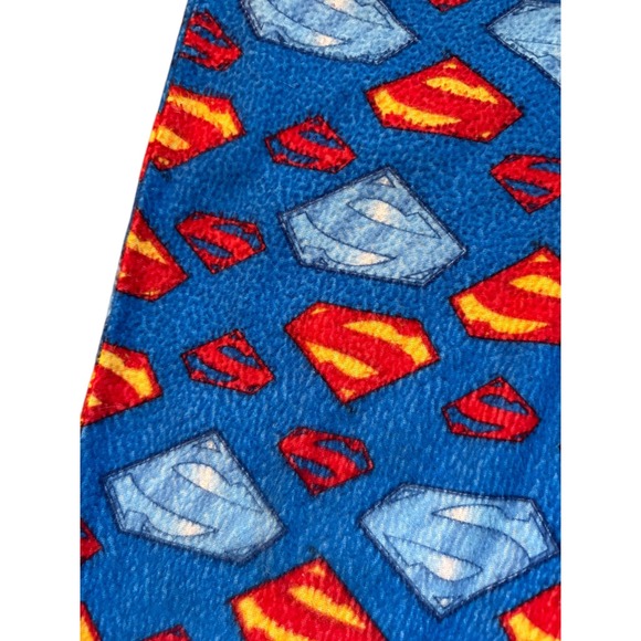 Boys Size 8 Superman Fleece Pajama Pants Flame Resistant Blue as is - Picture 3 of 9
